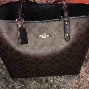 Coach reversible tote